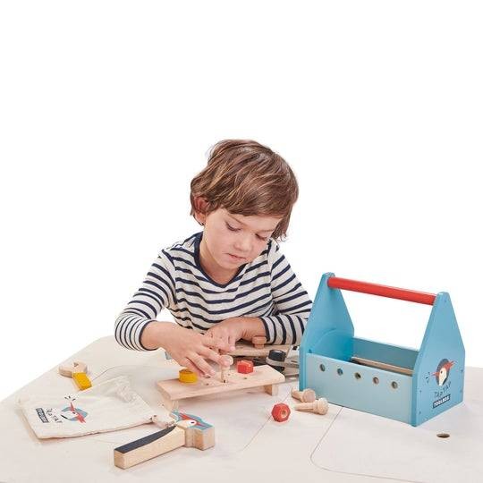 Drewniana skrzynka z narzędziami / Tender Leaf Toys TL8563