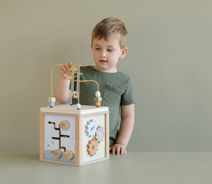 Drewniana kostka edukacyjna Mięta Little Goose FSC / Little Dutch LD7109