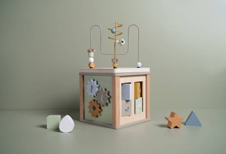 Drewniana kostka edukacyjna Mięta Little Goose FSC / Little Dutch LD7109