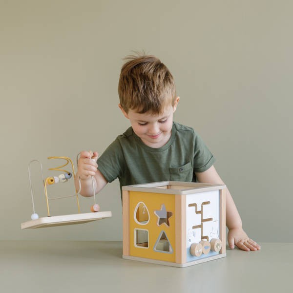 Drewniana kostka edukacyjna Mięta Little Goose FSC / Little Dutch LD7109