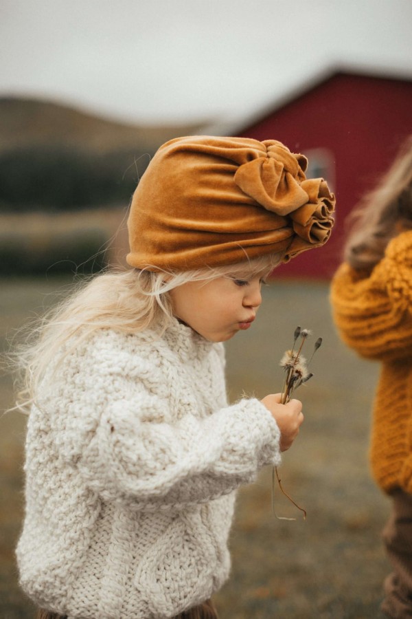 Turban Velvet Golden Ochre / Looks by Luks