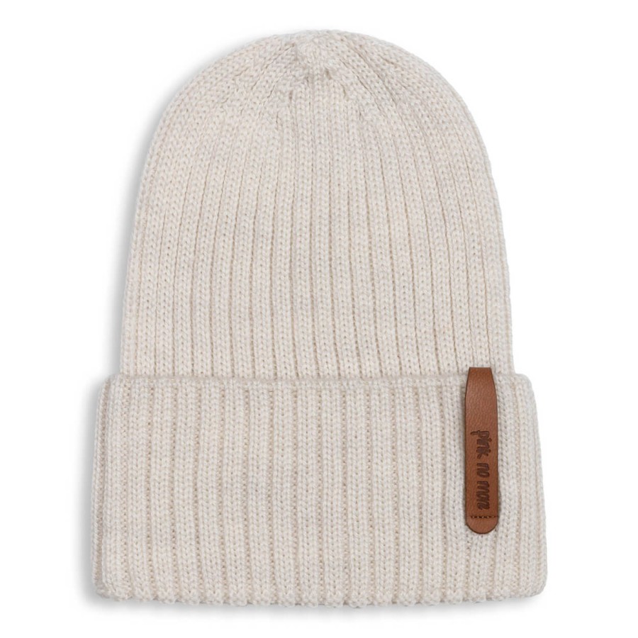 Czapka Beanie Merino LATTE / Pink no more