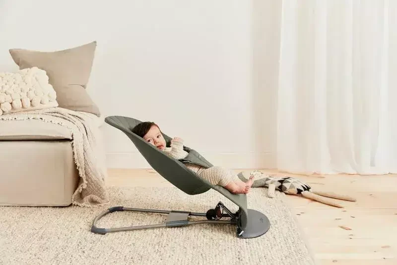 BABYBJORN - leżaczek BLISS WOVEN - Ciemnozielony