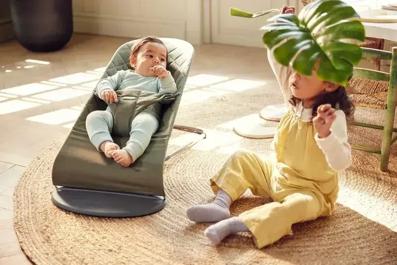BABYBJORN - leżaczek BLISS WOVEN - Ciemnozielony