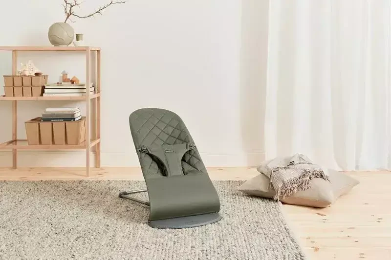 BABYBJORN - leżaczek BLISS WOVEN - Ciemnozielony