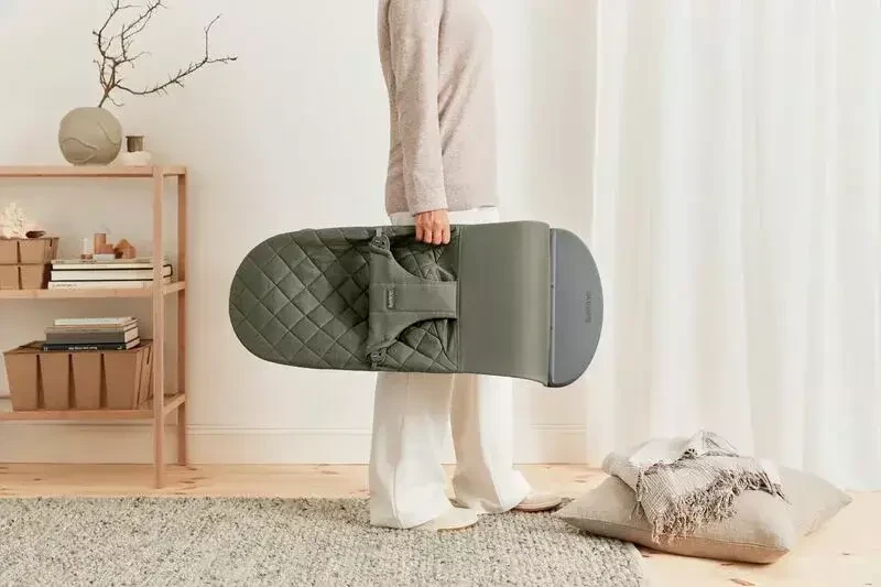 BABYBJORN - leżaczek BLISS WOVEN - Ciemnozielony