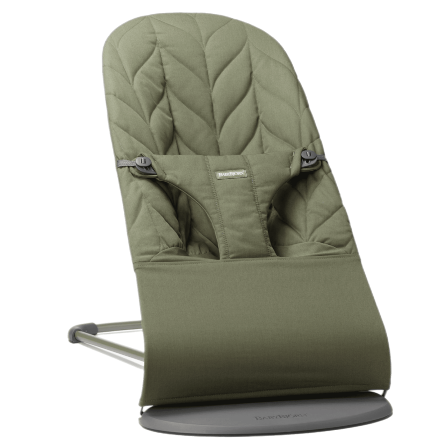 BABYBJORN - leżaczek BLISS WOVEN, Petal Quilt, Ciemnozielony