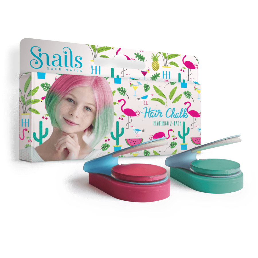 Zmywalne kredy do włosów Hair Chalk - Flamingo / Snails
