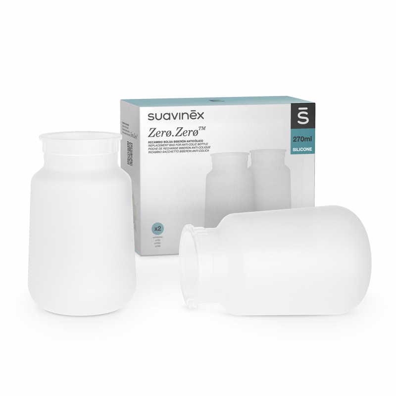 Silikonowa torebka antykolkowa do butelki ZeroZero 270 ml / Suavinex