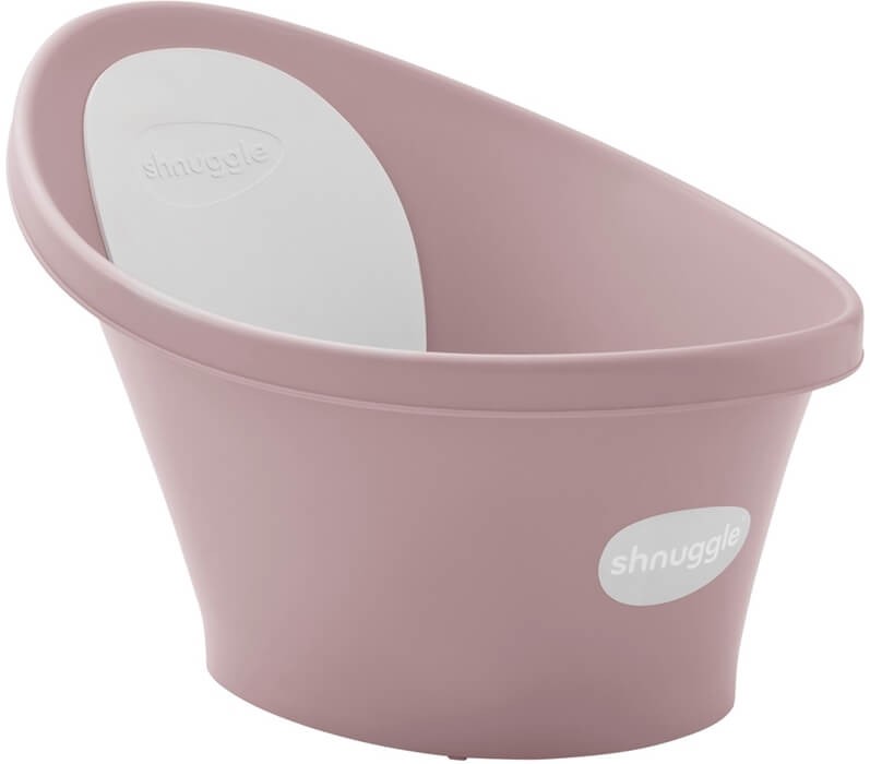 Wanienka z odpływem i piankowym oparciem - Blossom Pink / Shnuggle Baby