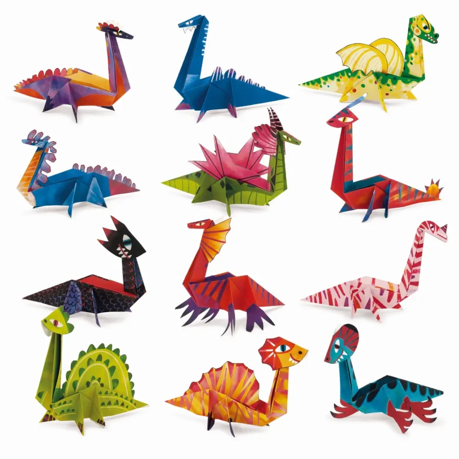 EASY ORIGAMI - zestaw kreatywny - DINOZAURY / Ludattica