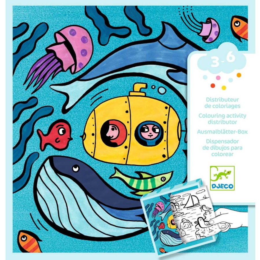 Kolorowanki z grami OCEAN / Djeco