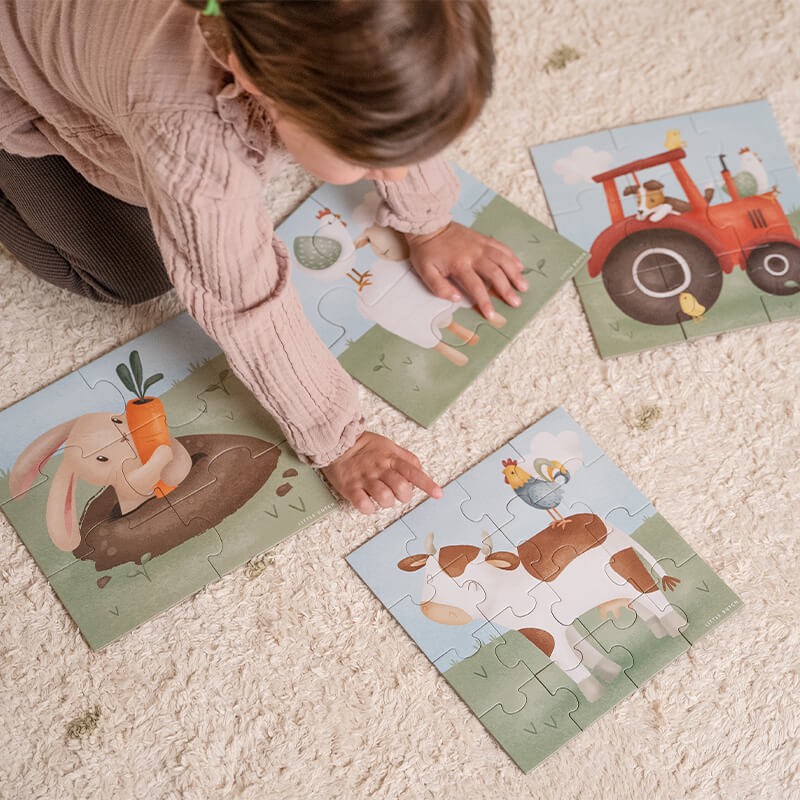 Puzzle 4 elementy Little Farm FSC / Little Dutch