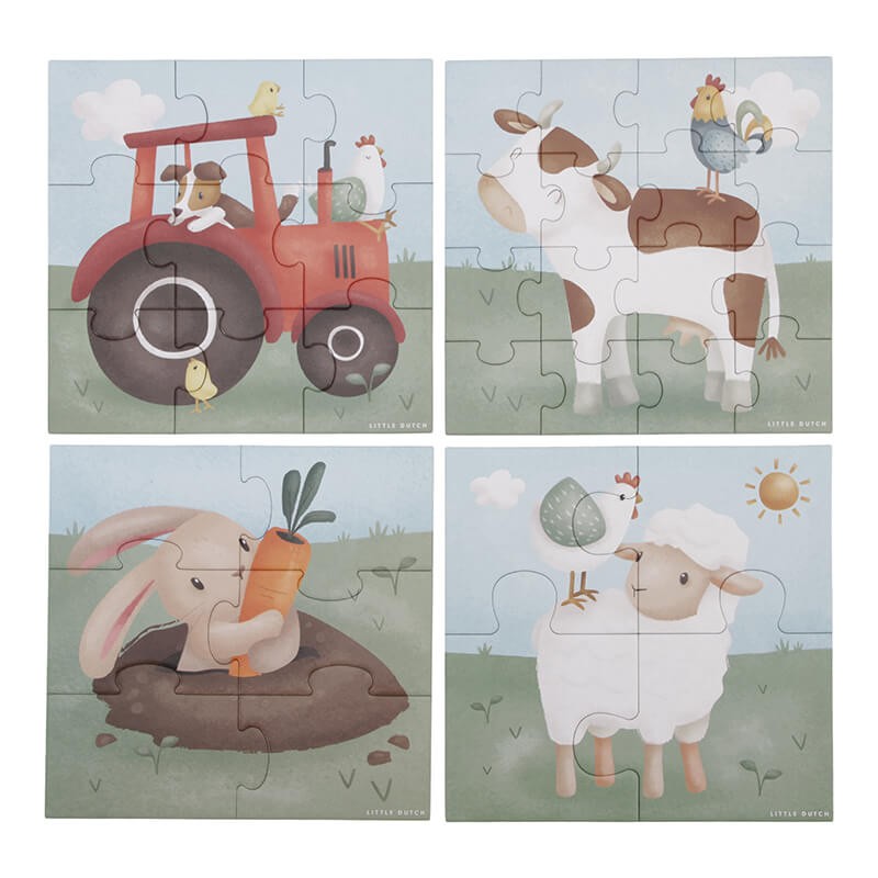 Puzzle 4 elementy Little Farm FSC / Little Dutch