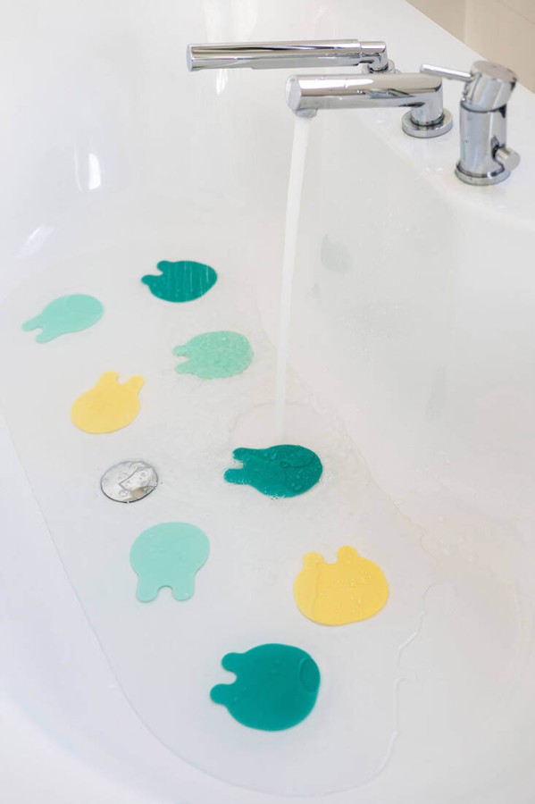 Przyssawki antypoślizgowe do wanny meduzy Grippi Jellyfish - Minty yellow / QUUT