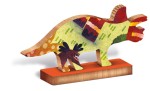 WOODY PUZZLE – drewniane puzzle konturowe – DINOZAURY / Ludattica