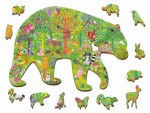 WOODY PUZZLE – drewniane puzzle konturowe – LAS / Ludattica