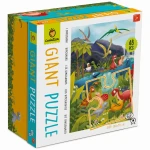 GIANT PUZZLE – puzzle podłogowe – DINOZAURY / Ludattica