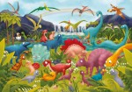 GIANT PUZZLE – puzzle podłogowe – DINOZAURY / Ludattica
