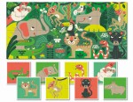 Baby puzzle - dwustronne puzzle dla najmłodszych - DŻUNGLA / Ludattica