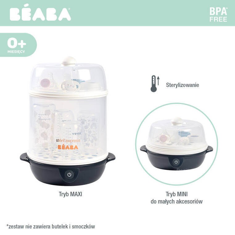 Sterylizator parowy 2w1 Night blue / Beaba