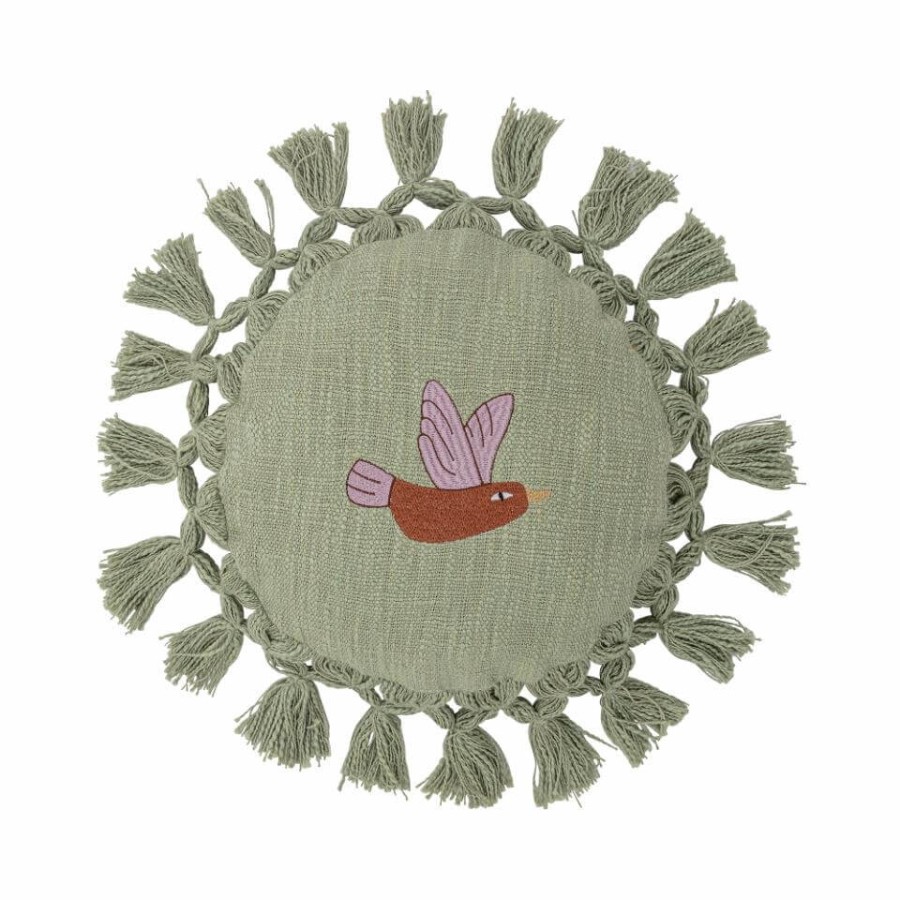 Poduszka dekoracyjna Elinna - Green / Bloomingville Mini
