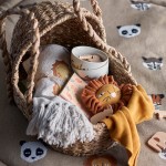 Bawełniana mata do zabawy Miko - Brown / Bloomingville Mini