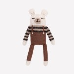 Dziergany miś z wełny alpaki - nut overalls / Main Sauvage