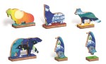 WOODY PUZZLE – drewniane puzzle konturowe – ZWIERZĘTA POLARNE / Ludattica
