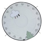 Gimnastyka, mata edukacyjna z drewnianym stojakiem Decor Luxe - czarno-biała / Tiny Love