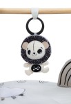 Gimnastyka, mata edukacyjna z drewnianym stojakiem Decor Luxe - czarno-biała / Tiny Love