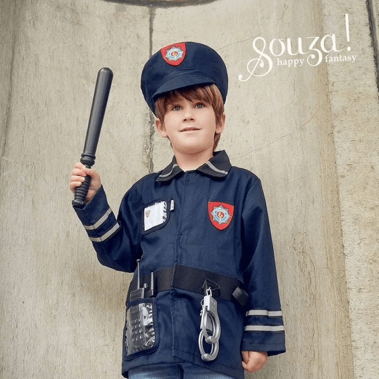 Kostium policjanta zestaw z czapką i akcesoriami 4-7 lat / Souza!