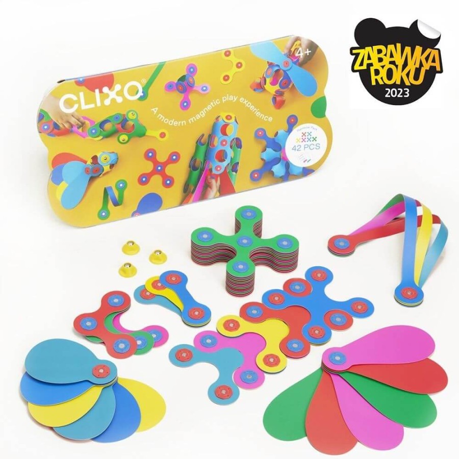 Układanka magnetyczna CLIXO Rainbow, 42 elementy