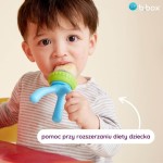 Gryzak silikonowy do podawania pokarmu - piwonia / b.box