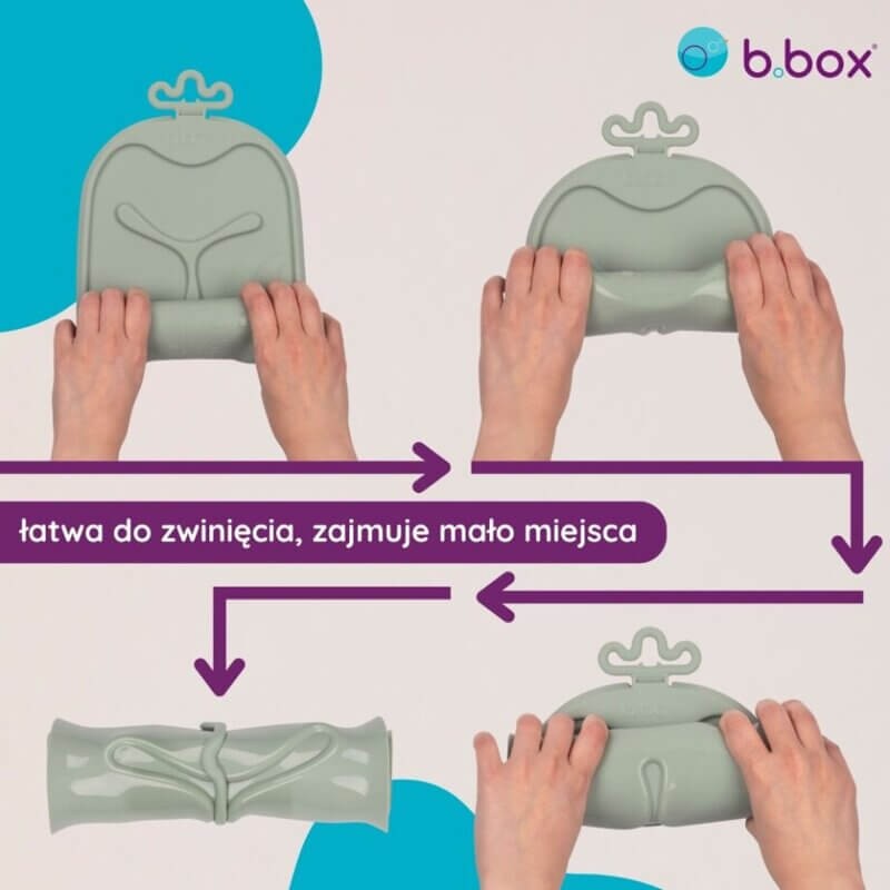 Gryzak silikonowy do podawania pokarmu - szałwia / b.box