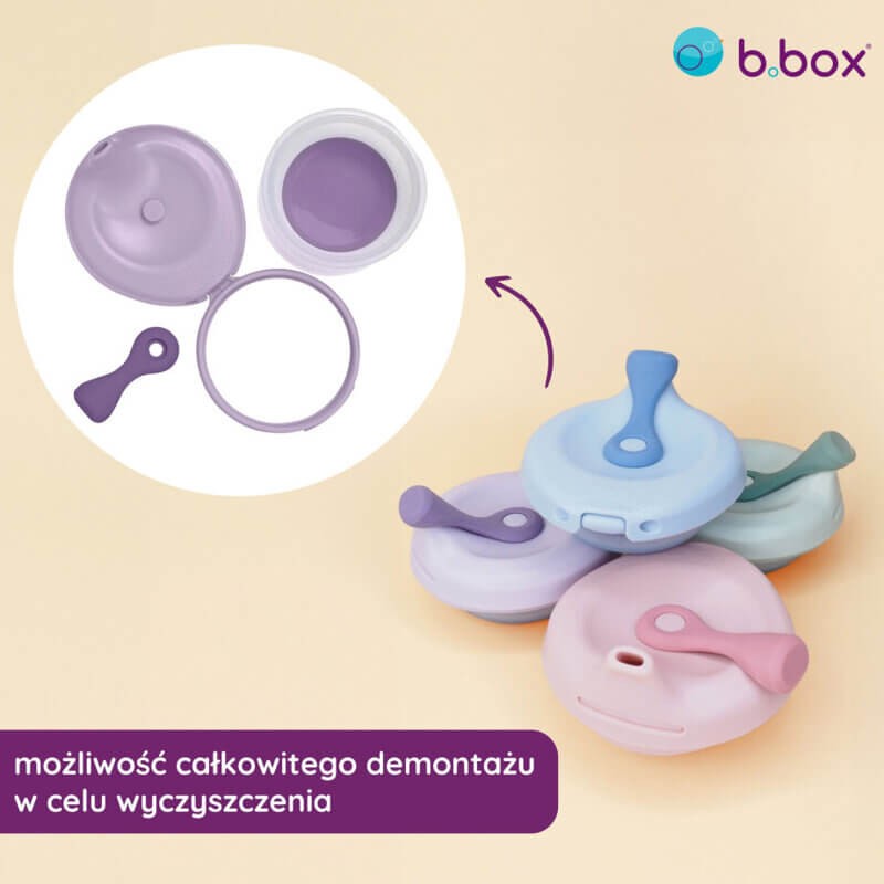 Silikonowa miseczka z pokrywką - błękit / b.box fill+feed