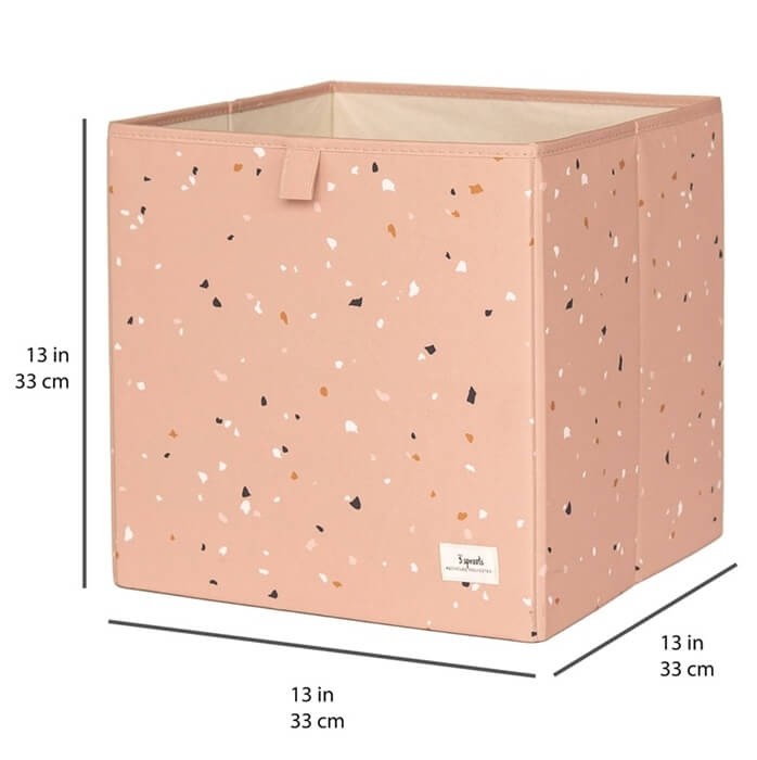 Pudełko na zabawki recycled - Terrazzo Clay / 3 Sprouts