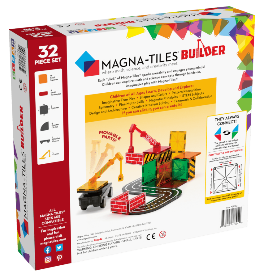 Klocki Magnetyczne Builder 32 el. / Magna-Tiles