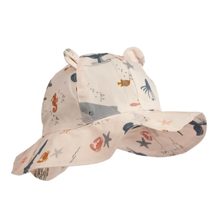Letni kapelusz Amelie: Sea creature, whale blue / Liewood