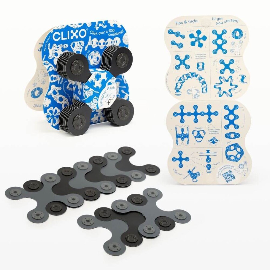 Układanka magnetyczna CLIXO Designer Pack, czarno-szary