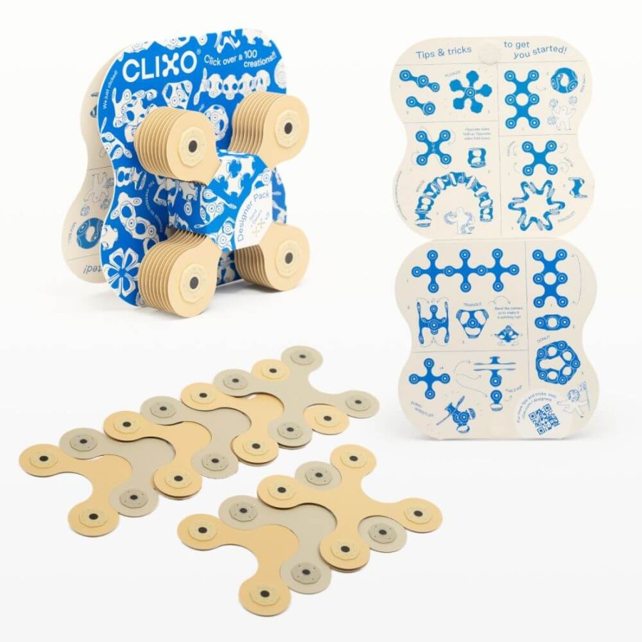 Układanka magnetyczna CLIXO Designer Pack, beżowo-szary