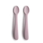 Łyżeczki sylikonowe do nauki samodzielnego jedzenia - Soft Lilac / Mushie