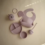 Miseczka sylikonowa z przyssawką - Soft Lilac / Mushie