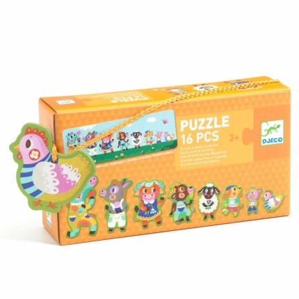 Puzzle MAŁE I DUŻE NA FARMIE / Djeco