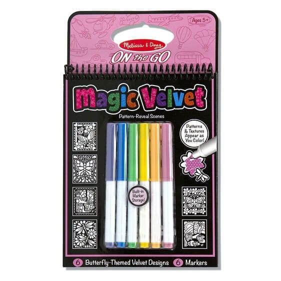 Melissa and Doug, Kolorowanka Magic Velvet!, Motylki