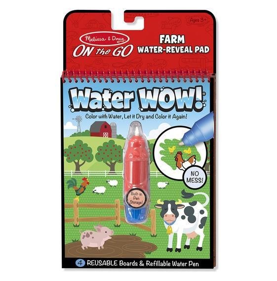 Melissa and Doug, Wielorazowa Wodna Kolorowanka WATER WOW Farma