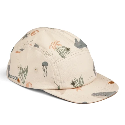 Czapka z daszkiem Rory - Sea creature, Sandy / Liewood