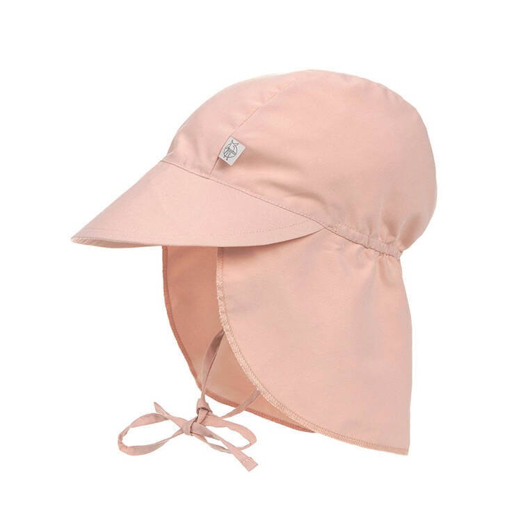 Czapka przeciwsłoneczna z daszkiem i osłoną karku UV80 Splash & Fun pink / Lassig