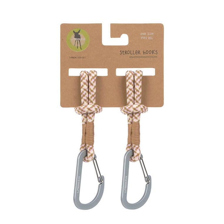 Uniwersalne sznurkowe zaczepy do torby do wózka, 2 szt. - camel vanilia / Lassig Casual Label