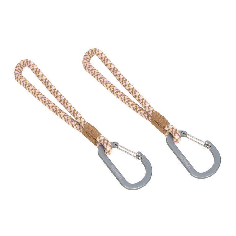 Uniwersalne sznurkowe zaczepy do torby do wózka, 2 szt. - camel vanilia / Lassig Casual Label
